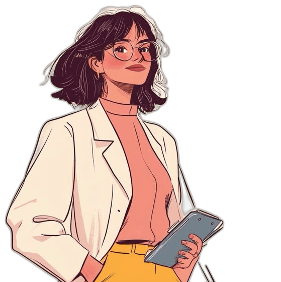 Professionnelle consultant son suivi sur tablette, illustration Clairform